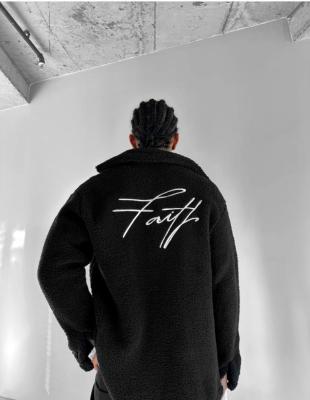 جاكيت اوفرسايز أسود- Faith